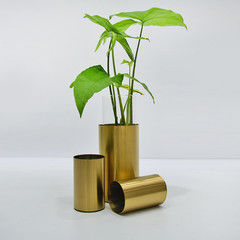 Garden Decorative Stainless Steel Flowerpot Indoor Large Gold Flower Pot
