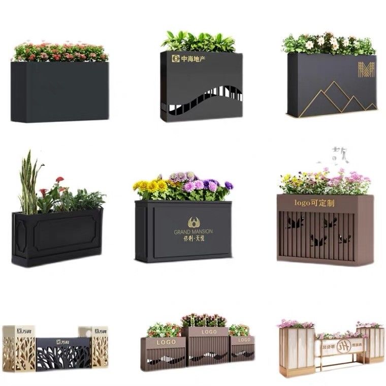 Custom Size unique Stainless Steel Flowerpot High Rust Resistance