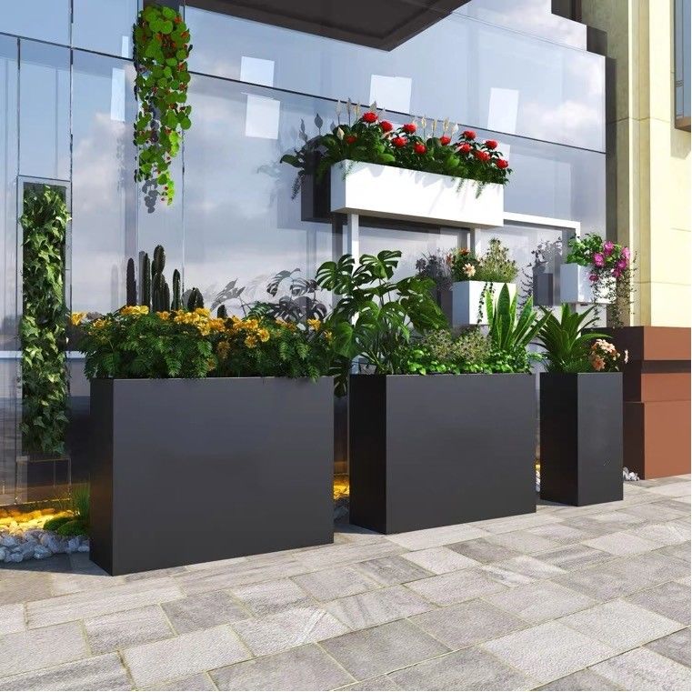 Custom Size unique Stainless Steel Flowerpot High Rust Resistance