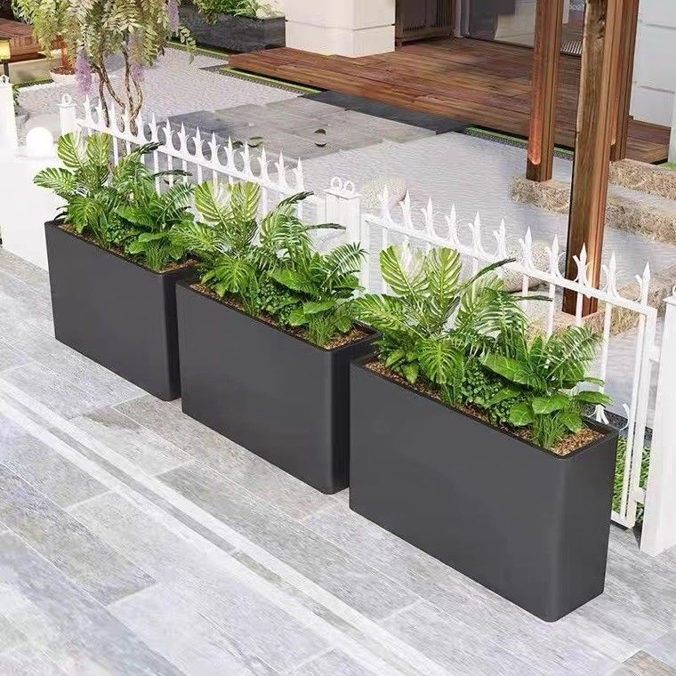 Custom Size unique Stainless Steel Flowerpot High Rust Resistance